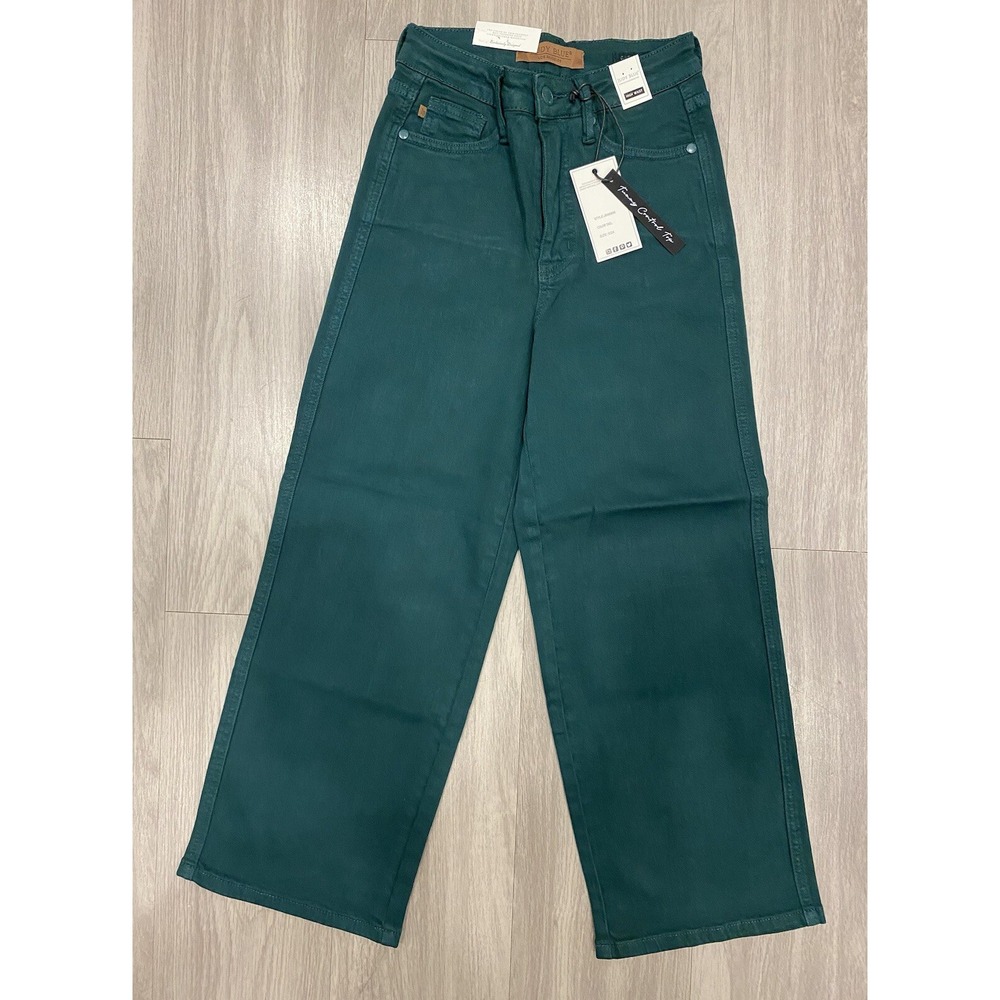Judy Blue Jeans Women's 0 24 Garment Dyed Green High Waist New! NWT Designer